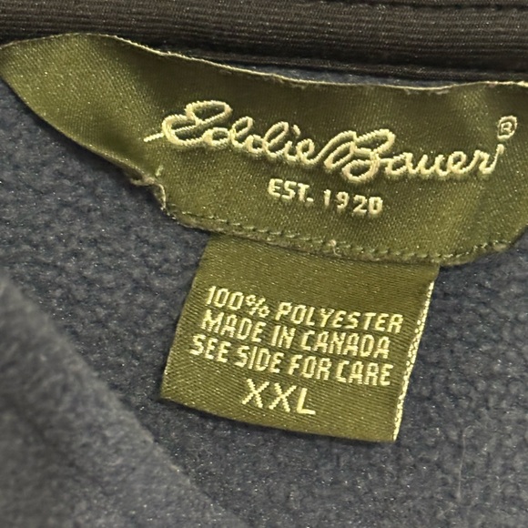 Eddie Bauer Wild Pro Fleece Jacket Men’s XXL Navy Blue Full Zip Heavyweight - Picture 2 of 14